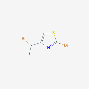 molecular formula C5H5Br2NS B8525973 2-Bromo-4-(1-bromoethyl)-1,3-thiazole 