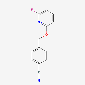 molecular formula C13H9FN2O B8525980 4-(6-Fluoro-pyridin-2-yloxymethyl)-benzonitrile 