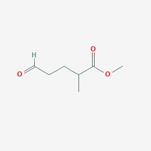 molecular formula C7H12O3 B8525998 4-Carbomethoxy Valeraldehyde 