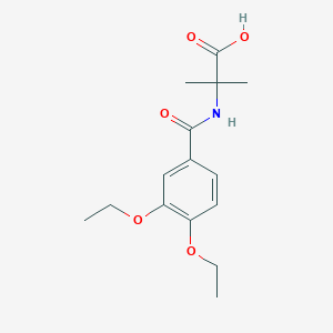 molecular formula C15H21NO5 B8526032 2-(3,4-Diethoxy-benzoylamino)-2-methyl-propionic acid 