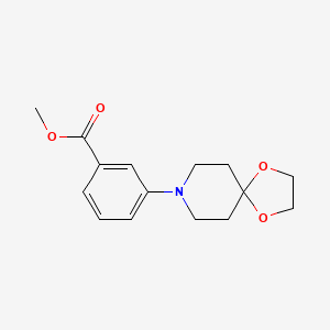 molecular formula C15H19NO4 B8526035 Methyl-3-(1,4-dioxa-8-azaspiro[4.5]dec-8-yl)-benzoate 