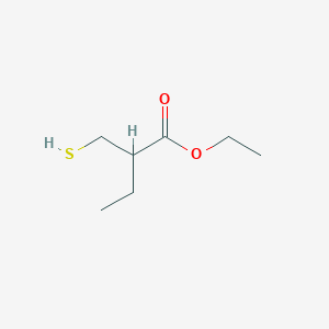 molecular formula C7H14O2S B8526058 Ethyl 2-(mercaptomethyl)butanoate 