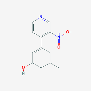 molecular formula C12H14N2O3 B8526065 5-Methyl-3-(3-nitropyridin-4-yl)cyclohex-2-enol 