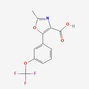 molecular formula C12H8F3NO4 B8526073 2-Methyl-5-(3-trifluoromethoxy-phenyl)-oxazole-4-carboxylic acid 