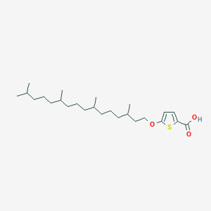 molecular formula C25H44O3S B8526084 5-[(3,7,11,15-Tetramethylhexadecyl)oxy]thiophene-2-carboxylic acid CAS No. 62071-15-2