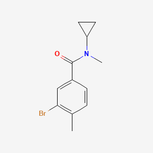 molecular formula C12H14BrNO B8526181 3-Bromo-N-cyclopropyl-4,N-dimethyl-benzamide 