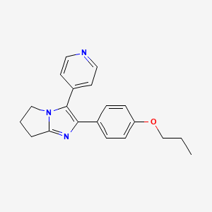 molecular formula C20H21N3O B8526267 5h-Pyrrolo[1,2-a]imidazole,6,7-dihydro-2-(4-propoxyphenyl)-3-(4-pyridinyl)- 