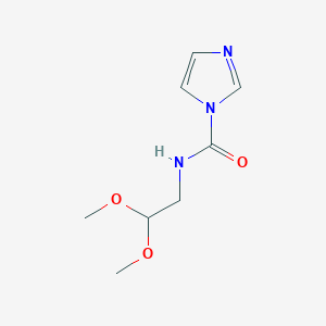molecular formula C8H13N3O3 B8526318 N-(2,2-dimethoxyethyl)-1H-imidazole-1-carboxamide 