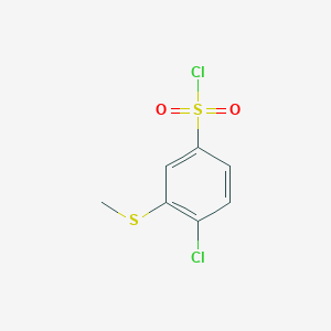 molecular formula C7H6Cl2O2S2 B8526353 4-Chloro-3-methylsulfanyl-benzenesulfonyl chloride 