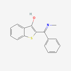 molecular formula C16H13NOS B8526360 2-[(Methylamino)(phenyl)methylidene]-1-benzothiophen-3(2H)-one CAS No. 77946-50-0