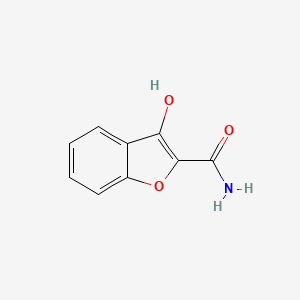 molecular formula C9H7NO3 B8526363 3-Hydroxybenzofuran-2-carbimidic acid 