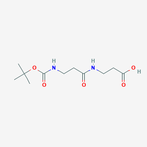 molecular formula C11H20N2O5 B8526374 3-(3-Tert-butoxycarbonylamino-propionylamino)-propionic acid 