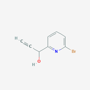 molecular formula C8H6BrNO B8526403 1-(6-Bromopyridin-2-yl)prop-2-yn-1-ol 