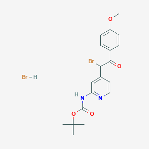 2-Bromo-2-(2-boc-amino-4-pyridyl)-1-(4-methoxyphenyl)ethanone hydrocbromide