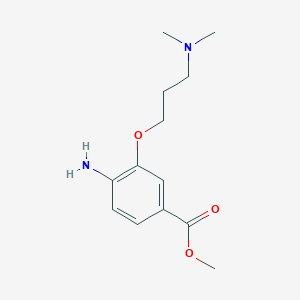 molecular formula C13H20N2O3 B8526432 4-Amino-3-(3-dimethylamino-propoxy)-benzoic acid methyl ester 