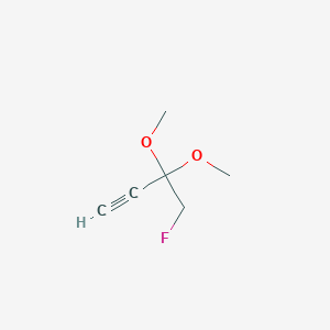 molecular formula C6H9FO2 B8526438 4-Fluoro-3,3-dimethoxy-but-1-yne 