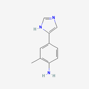 molecular formula C10H11N3 B8526449 4-(1H-imidazol-5-yl)-2-methylaniline CAS No. 89250-11-3