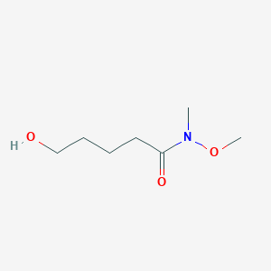 molecular formula C7H15NO3 B8526471 5-Hydroxy-N-methoxy-N-methylpentanamide 