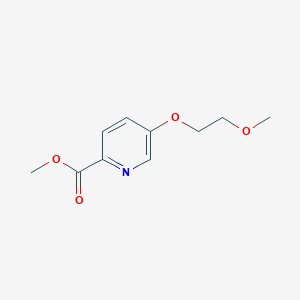 molecular formula C10H13NO4 B8526479 5-(2-Methoxy-ethoxy)-pyridine-2-carboxylic acid methyl ester CAS No. 1262860-55-8