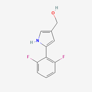 molecular formula C11H9F2NO B8526482 [5-(2,6-difluorophenyl)-1H-pyrrol-3-yl]methanol 