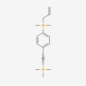 molecular formula C16H24Si2 B8526495 1-(Allyldimethylsilanyl)-4-trimethylsilanylethynyl benzene CAS No. 834966-08-4