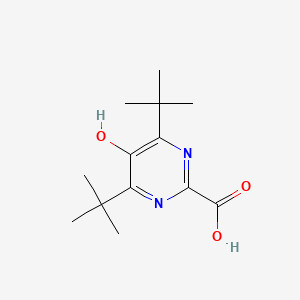 molecular formula C13H20N2O3 B8526500 4,6-Ditert-butyl-5-hydroxy-2-pyrimidinecarboxylic acid 