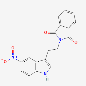 molecular formula C18H13N3O4 B8526634 2-[2-(5-Nitro-1H-indol-3-yl)ethyl]-1H-isoindole-1,3(2H)-dione CAS No. 55747-70-1