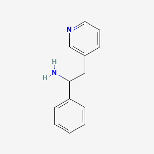 molecular formula C13H14N2 B8526667 1-Phenyl-2-(3-pyridinyl)ethylamine 