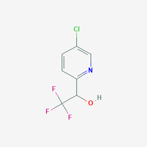 molecular formula C7H5ClF3NO B8526691 5-Chloro-alpha-(trifluoromethyl)pyridine-2-methanol 