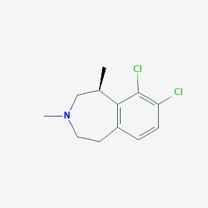 molecular formula C12H15Cl2N B8526722 (S)-N-methyl-8,9-dichloro-1-methyl-2,3,4,5-tetrahydro-1H-3-benzazepine CAS No. 824430-83-3