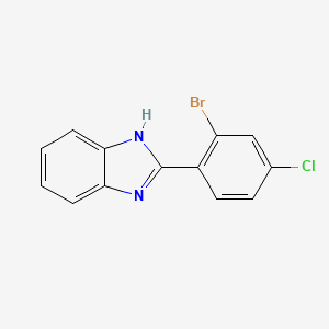 molecular formula C13H8BrClN2 B8526724 2-(2-bromo-4-chloro-phenyl)-1H-benzoimidazole 