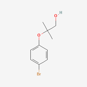 molecular formula C10H13BrO2 B8526731 2-(4-Bromophenoxy)-2-methylpropan-1-ol 