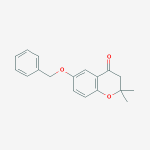 molecular formula C18H18O3 B8526747 6-Benzyloxy-2,2-dimethylchroman-4-one 