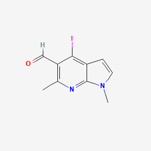 4-iodo-1,6-dimethyl-1H-pyrrolo[2,3-b]pyridine-5-carbaldehyde