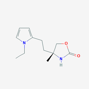 molecular formula C12H18N2O2 B8526804 (R)-4-(2-(1-Ethyl-1H-pyrrol-2-yl)ethyl)-4-methyloxazolidin-2-one 