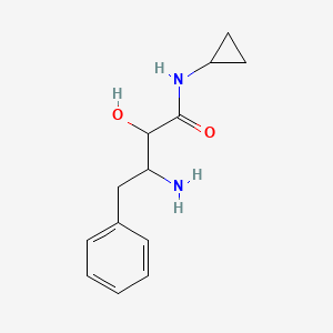 molecular formula C13H18N2O2 B8526848 3-amino-N-cyclopropyl-2-hydroxy-4-phenylbutanamide 