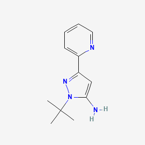 molecular formula C12H16N4 B8526854 2-tert-Butyl-5-pyridin-2-yl-2H-pyrazol-3-ylamine 