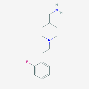 molecular formula C14H21FN2 B8526866 1-[2-(2-Fluorophenyl)ethyl]-4-piperidine methanamine 