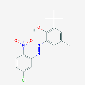 molecular formula C17H18ClN3O3 B8526892 2-tert-Butyl-6-[2-(5-chloro-2-nitrophenyl)hydrazinylidene]-4-methylcyclohexa-2,4-dien-1-one CAS No. 56361-57-0