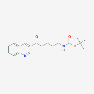 molecular formula C19H24N2O3 B8526896 (5-Oxo-5-quinolin-3-yl-pentyl)-carbamic acid tert-butyl ester 