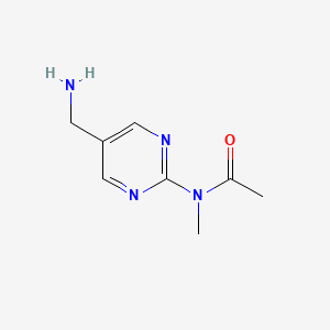 molecular formula C8H12N4O B8526902 N-(5-Aminomethyl-pyrimidin-2-yl)-N-methyl-acetamide 