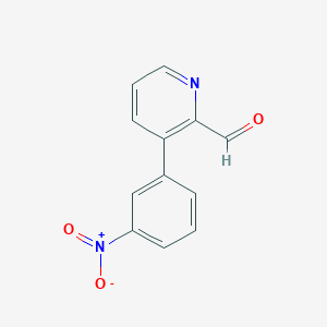 molecular formula C12H8N2O3 B8526967 3-(3-Nitrophenyl)-pyridine-2-carbaldehyde 