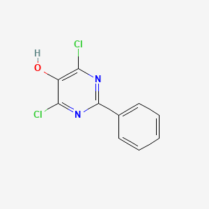 molecular formula C10H6Cl2N2O B8526979 4,6-Dichloro-5-hydroxy-2-phenylpyrimidine 