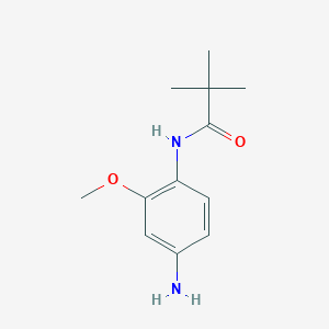 molecular formula C12H18N2O2 B008527 N-(4-氨基-2-甲氧基苯基)-2,2-二甲基丙酰胺 CAS No. 108792-09-2
