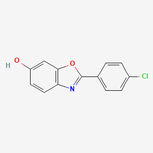 molecular formula C13H8ClNO2 B8527001 2-(4-Chlorophenyl)-6-hydroxybenzoxazole 