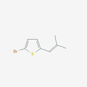 molecular formula C8H9BrS B8527060 2-Bromo-5-(2-methylpropenyl)-thiophene 