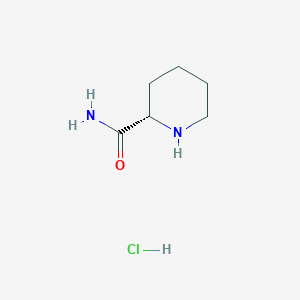 molecular formula C6H13ClN2O B8527062 (2S)-Piperidine-2-carboxamide hydrochloride 