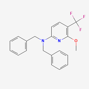 molecular formula C21H19F3N2O B8527081 N,N-dibenzyl-6-methoxy-5-(trifluoromethyl)pyridin-2-amine 
