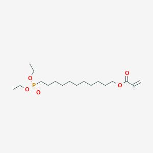 molecular formula C18H35O5P B8527101 11-(Diethoxyphosphoryl)undecyl prop-2-enoate CAS No. 915376-56-6
