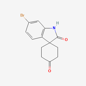 molecular formula C13H12BrNO2 B8527132 3-Spiral-(4'-cyclohexa-1-one)-6-bromoindolin-2-one 